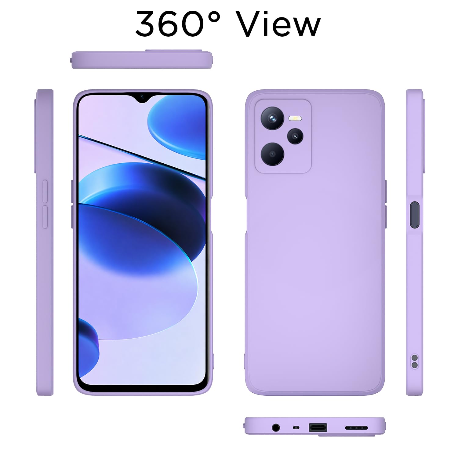 Purple Matte mobile cover for Realme C35 – Pikkme – photo 4