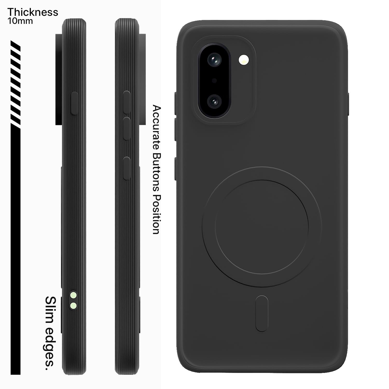 Black MagSafe back cover for OnePlus 15R 5G – Pikkme – photo 3