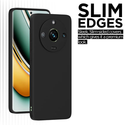 Pikkme Realme 11 Pro/11 Pro Plus 5G Liquid Silicone black mobile back cover – photo 6