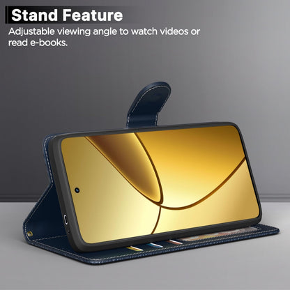 Blue wallet flip cover for Realme Narzo 70x 5G/N65/13/12/12X 5G/C65 – Pikkme – photo 3