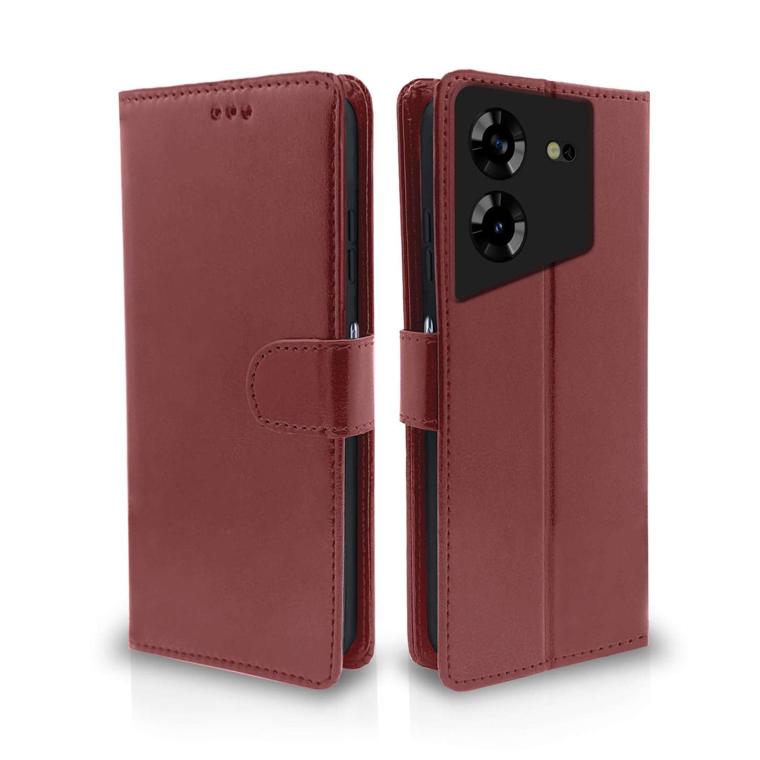 Pikkme Tecno Pova 5/Pova 5 Pro 5G Wallet brown wallet flip cover