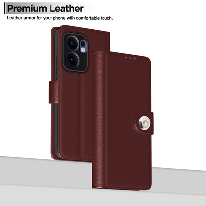 Oppo Reno 13F 5G flip cover in brown by Pikkme – photo 2