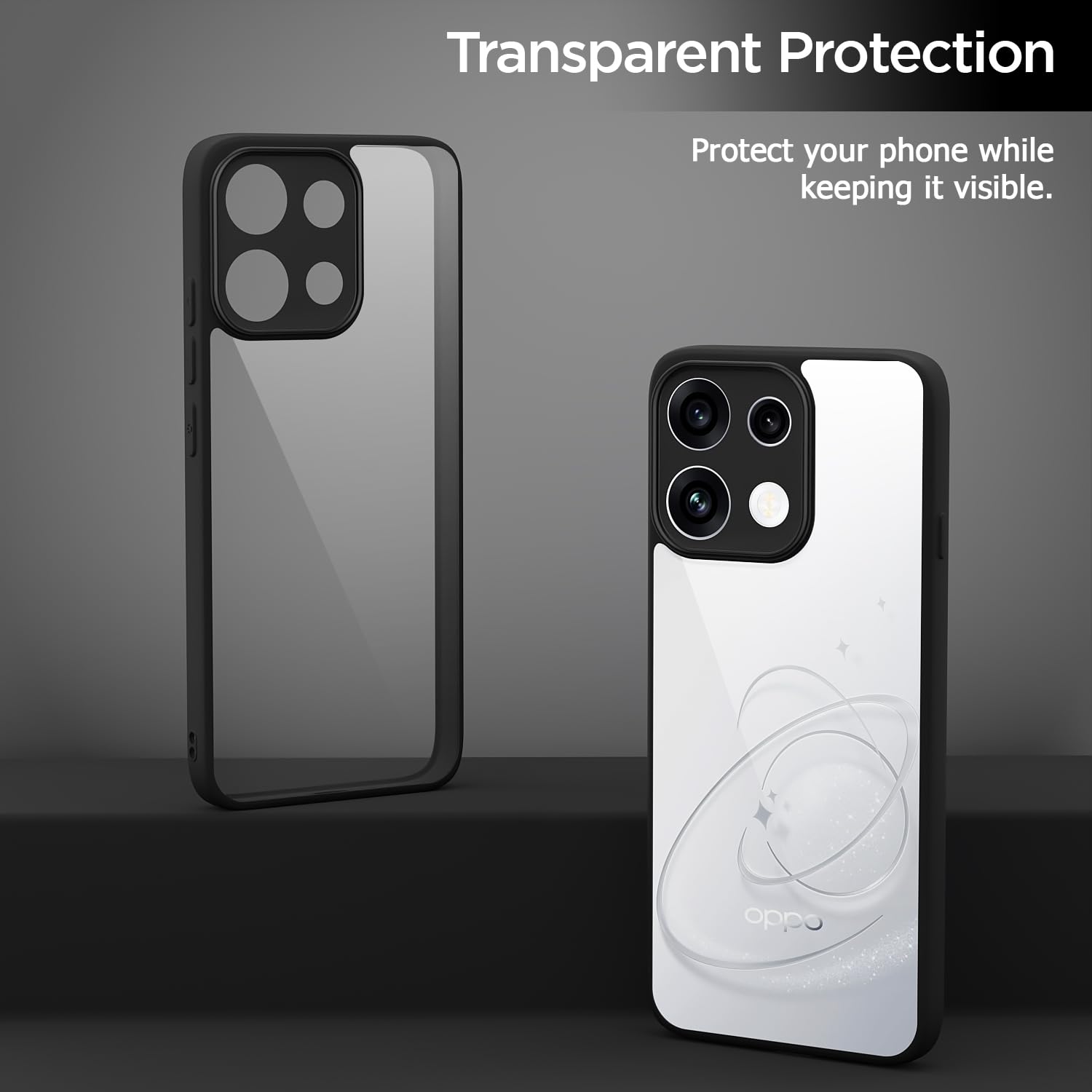 Black mobile cover for Oppo Reno 16c 5G – Pikkme – photo 3