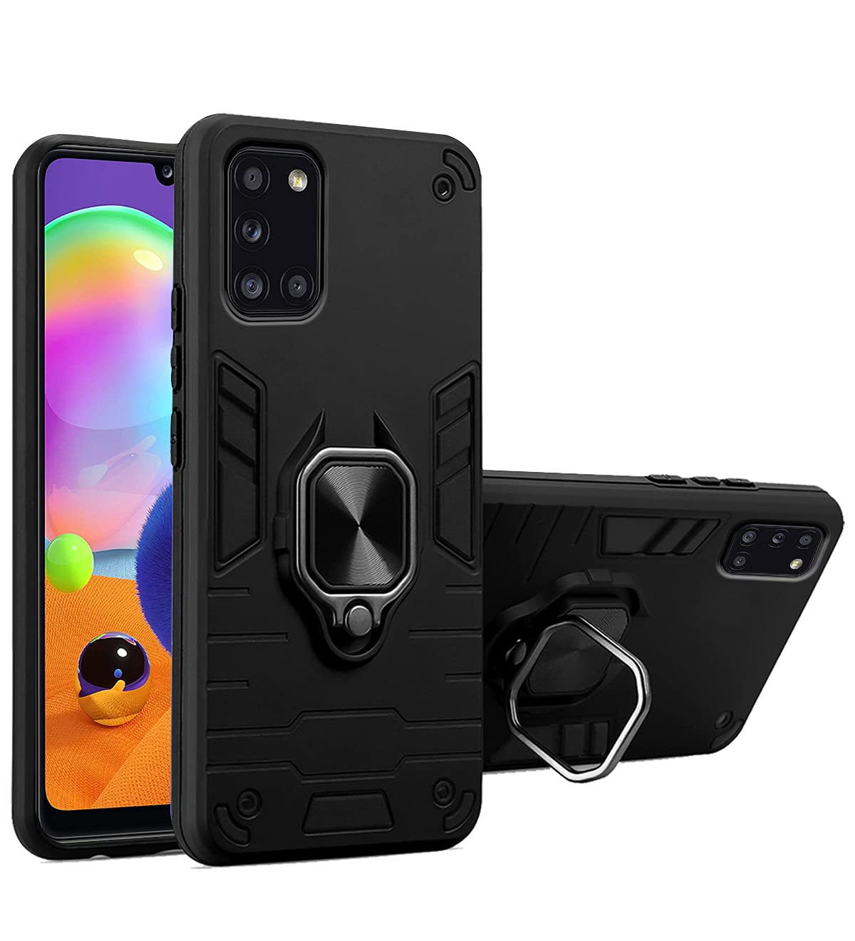 Black D5 Tough Armor phone cover for Samsung A31 – Pikkme