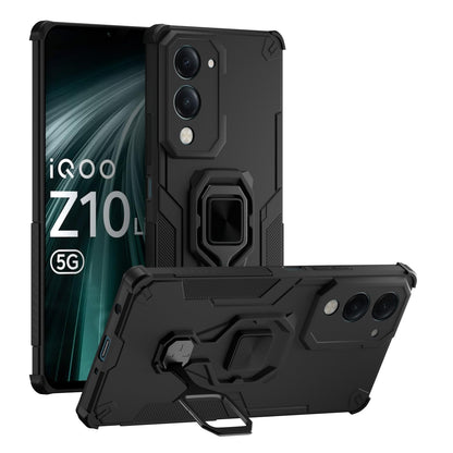Black Tough Armor phone cover for iQOO Z10 Lite 5G/Vivo T4 Lite 5G/Y19 5G/Y19e/Y04 4G/Y29s 5G – Pikkme