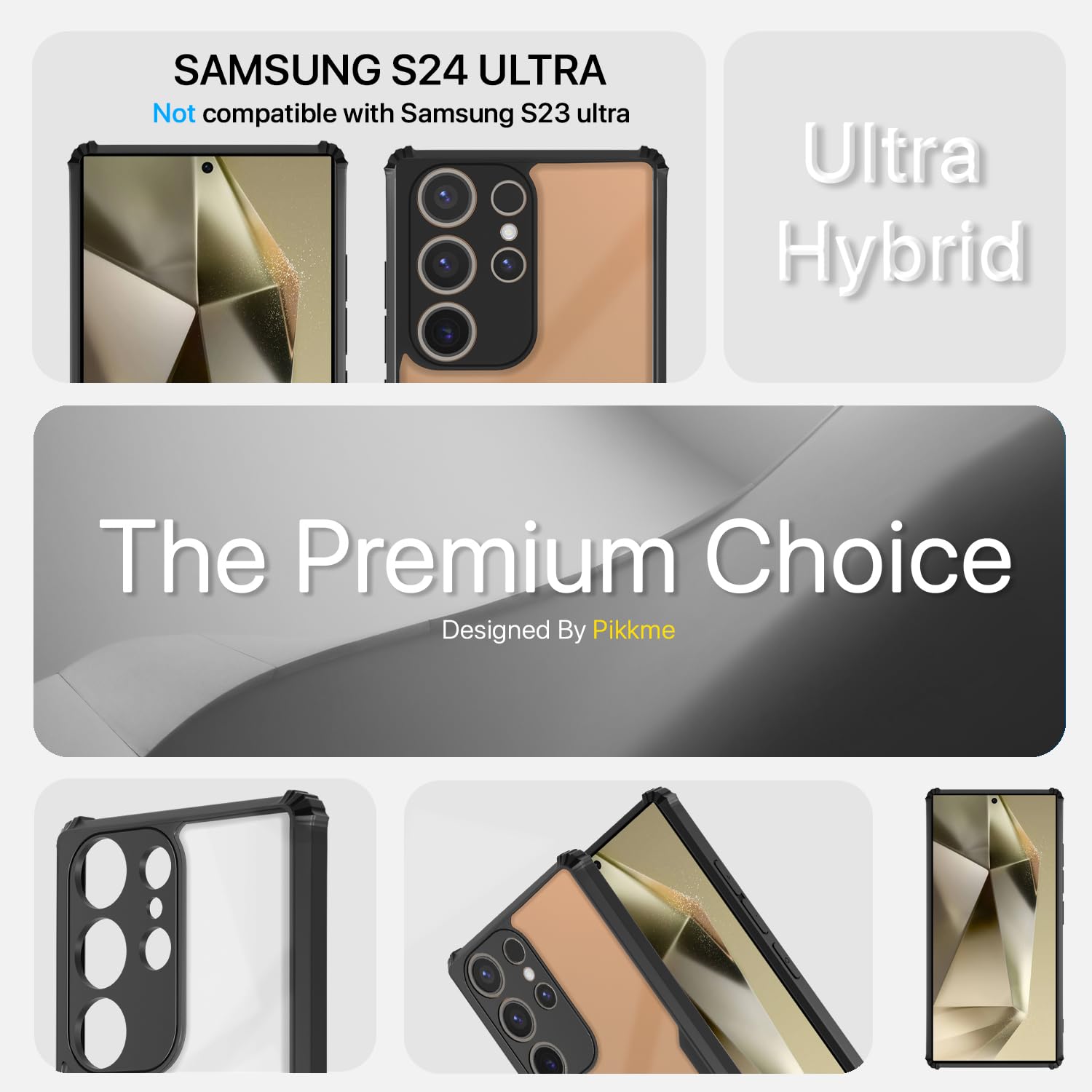 Pikkme Samsung S24 Ultra 5G Clear black phone cover – photo 3