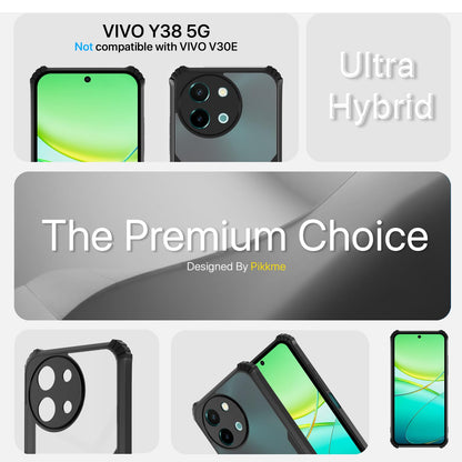 Vivo Y38 5G Clear back cover in black by Pikkme – photo 3