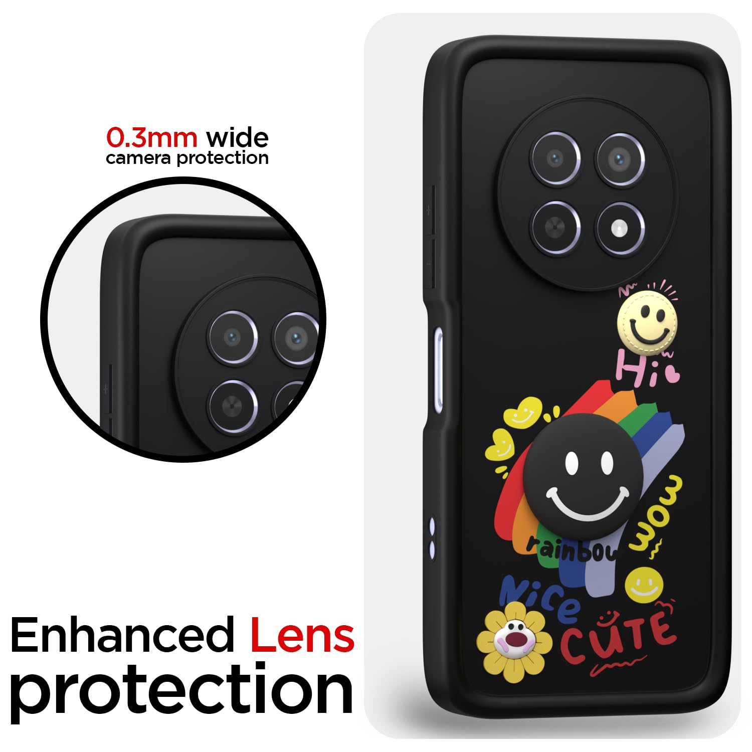 Black phone cover for Realme Narzo 70x 5G/N65/13/12/12X 5G/C65 – Pikkme – photo 5