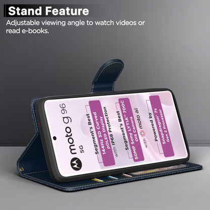 Blue Wallet flip case for Moto Edge 50 Fusion/G96 5G – Pikkme – photo 3