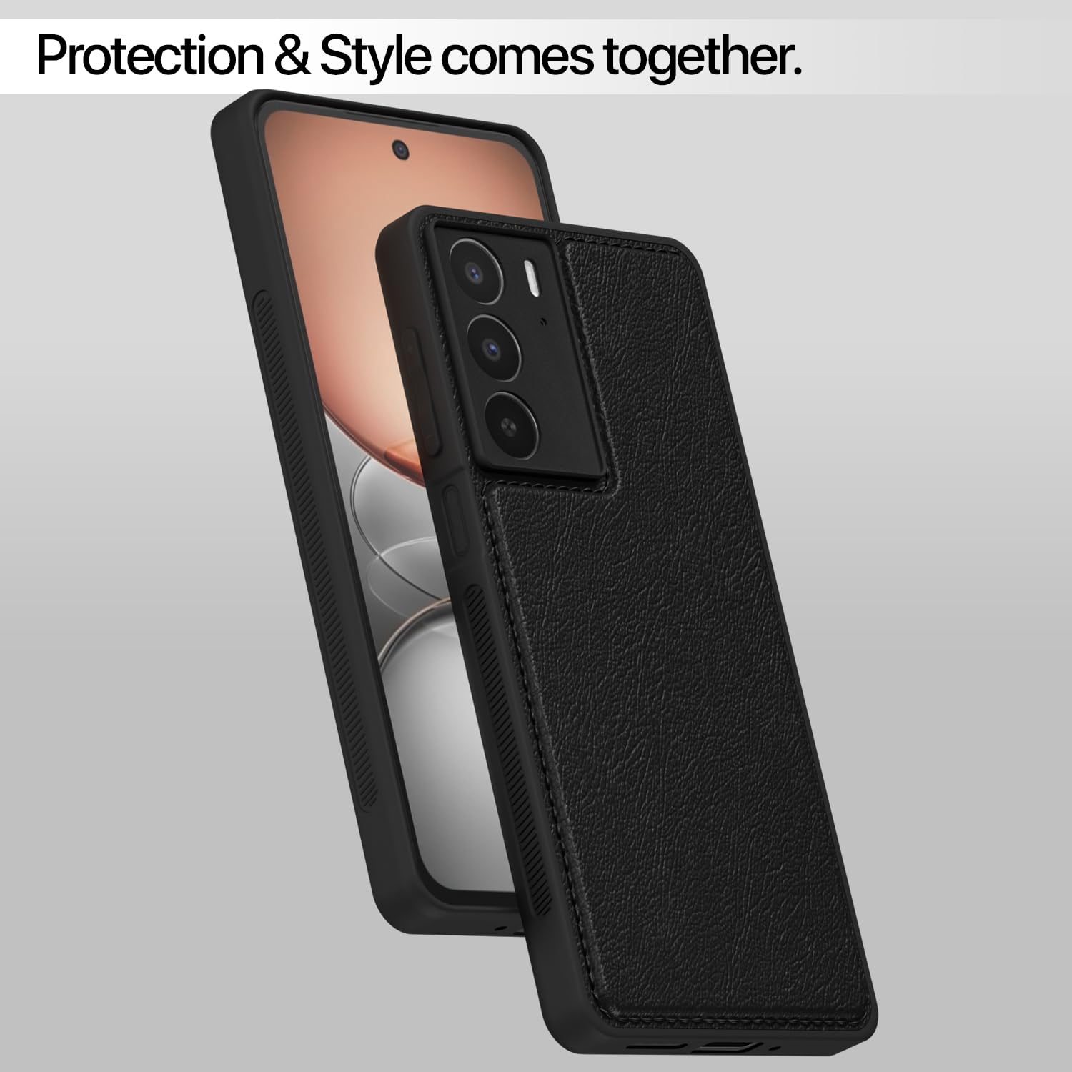 Pikkme black Leather phone cover for Realme C75 – photo 7