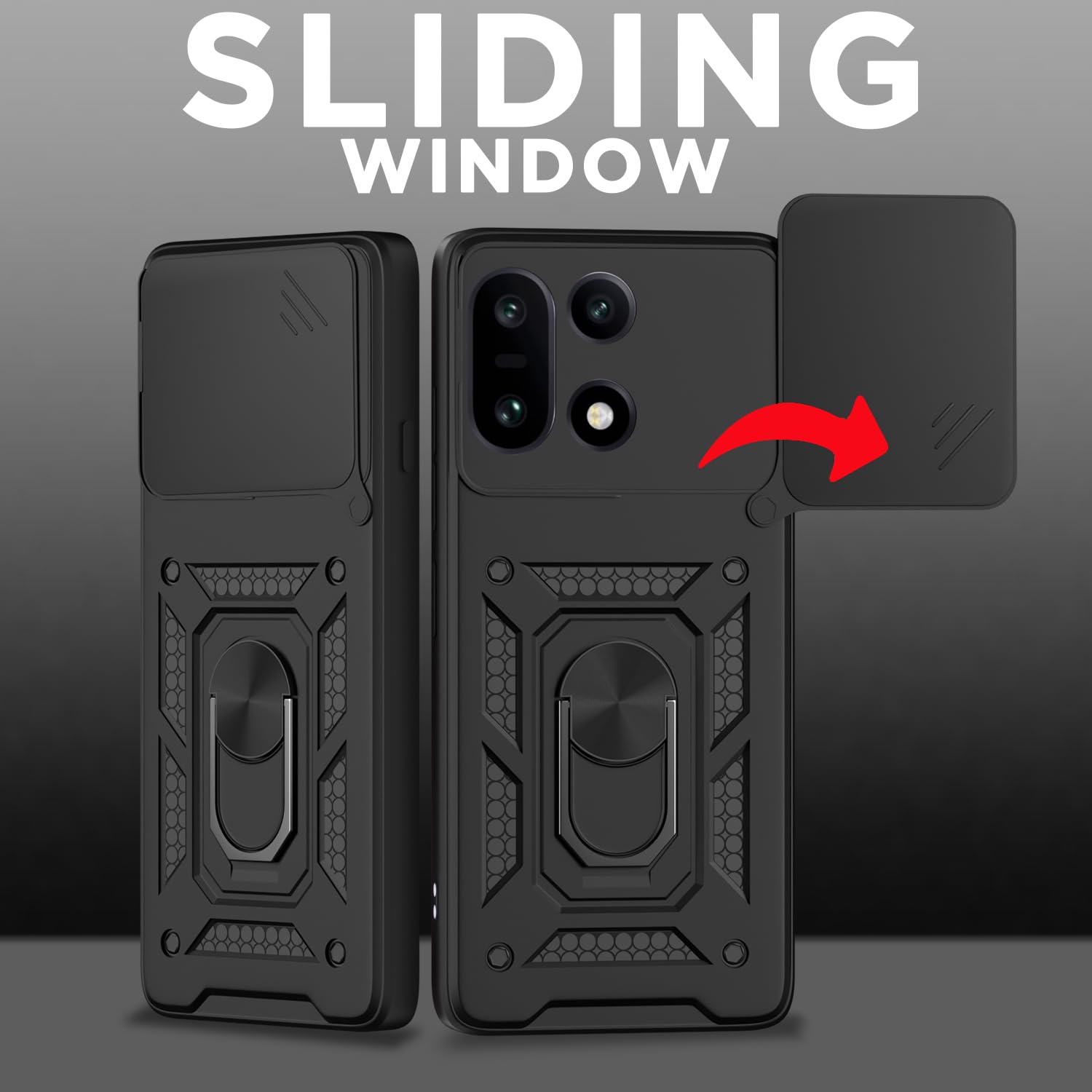 Pikkme OnePlus 15 5G/360 D10 Camera Shield black mobile cover – photo 2