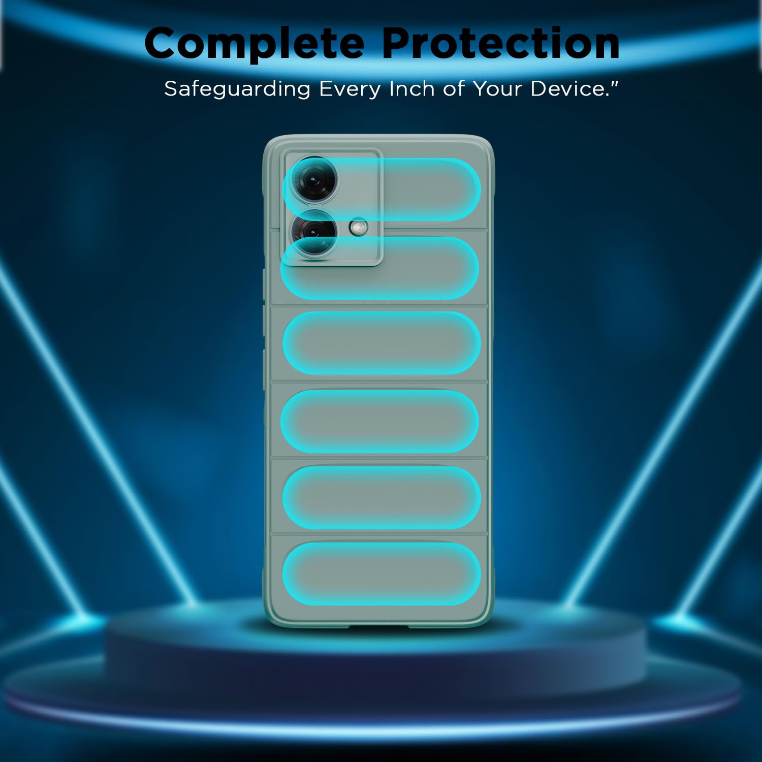 Moto G84 5G Liquid Silicone phone cover in green by Pikkme – photo 6