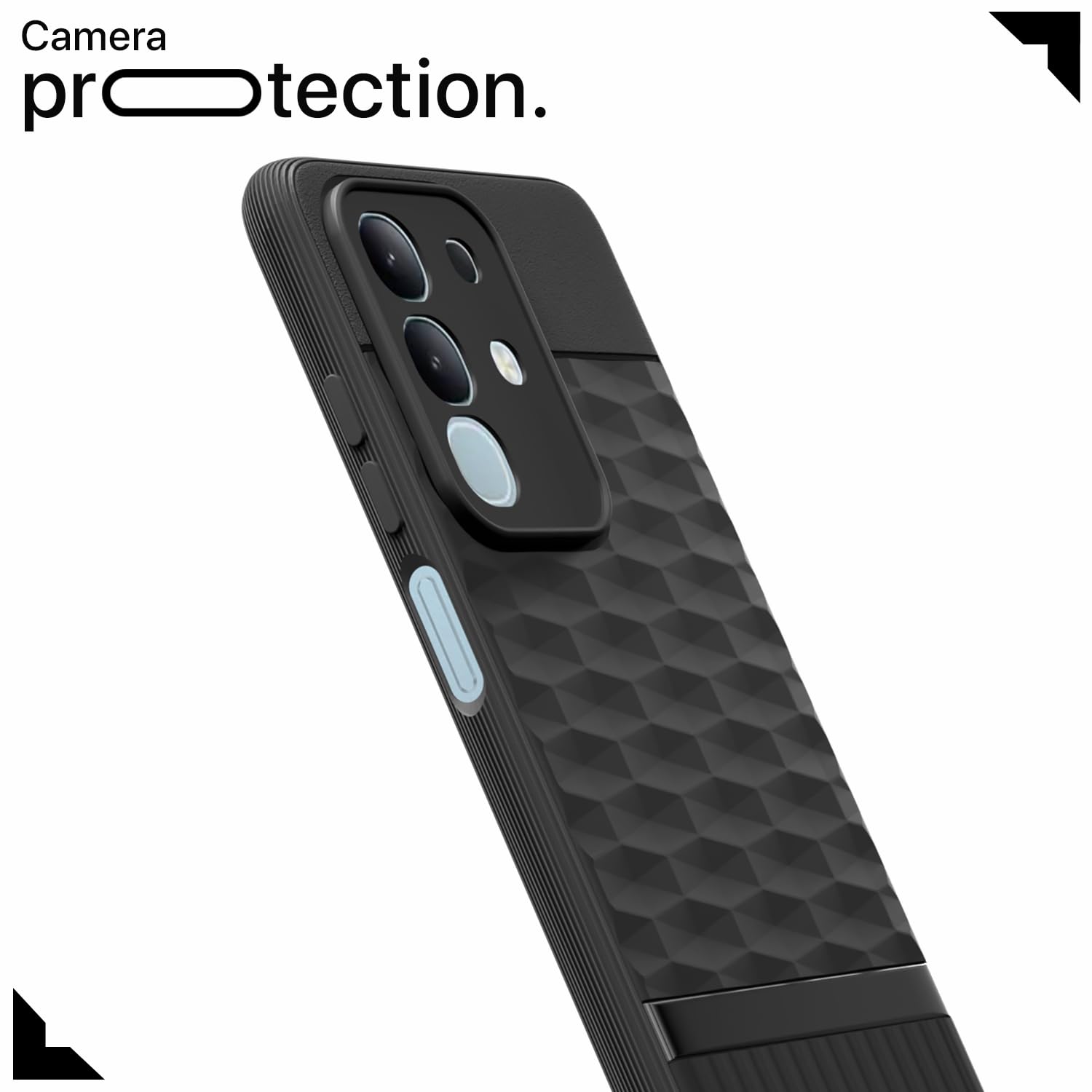 Pikkme Vivo T4x 5G Shockproof Soft Flexible Gencase Back Cover (Black)