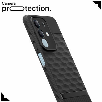 Pikkme Vivo T4x 5G Shockproof Soft Flexible Gencase Back Cover (Black)