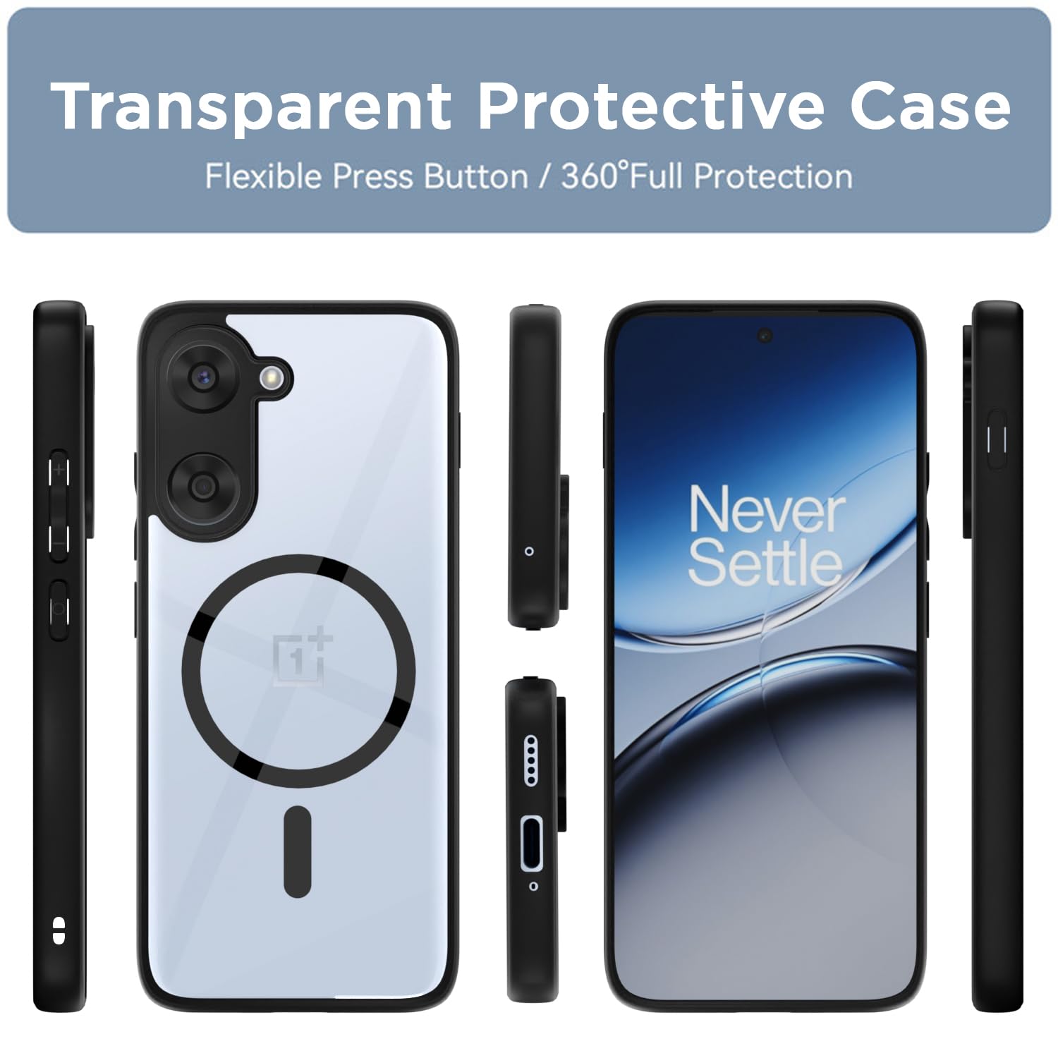 OnePlus Nord CE 5 5G MagSafe mobile back cover in black mag-safe by Pikkme – photo 2