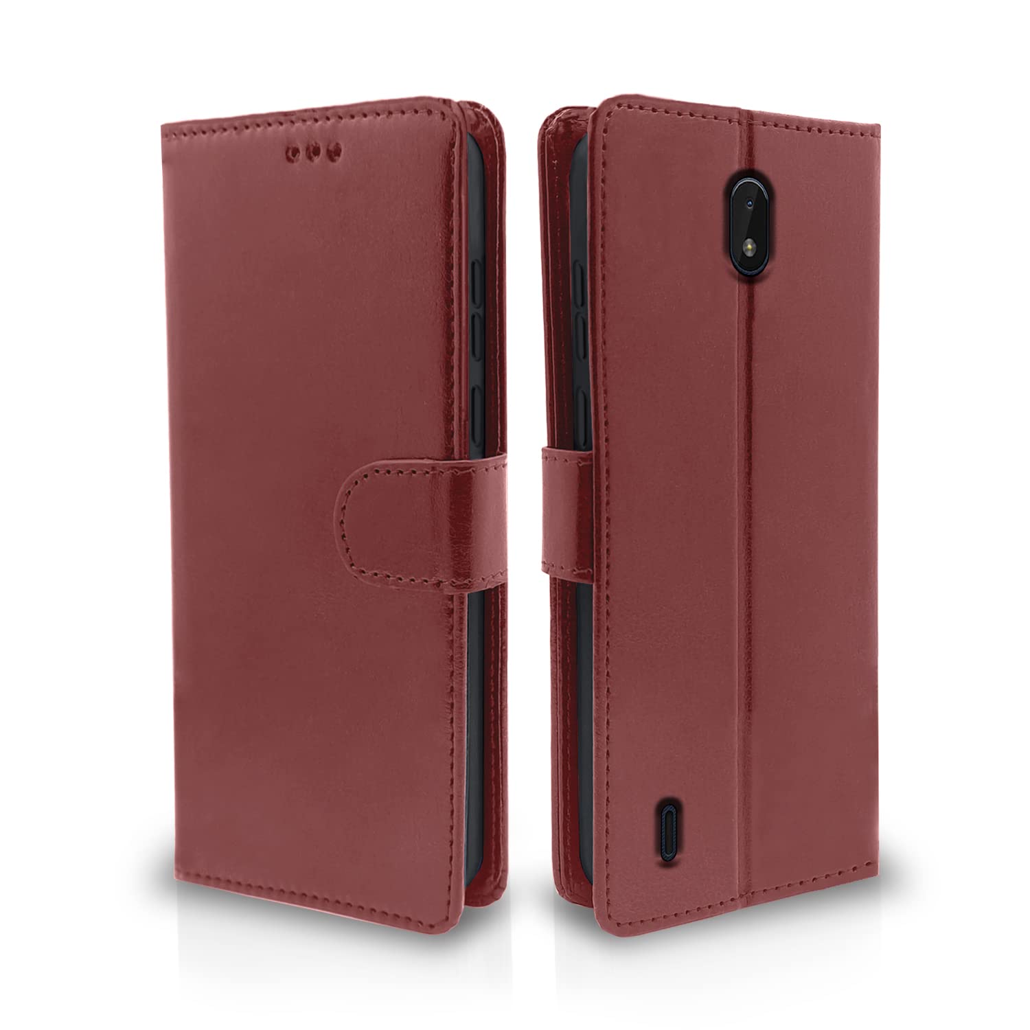 Pikkme Nokia C01 Plus Magnetic brown flip cover