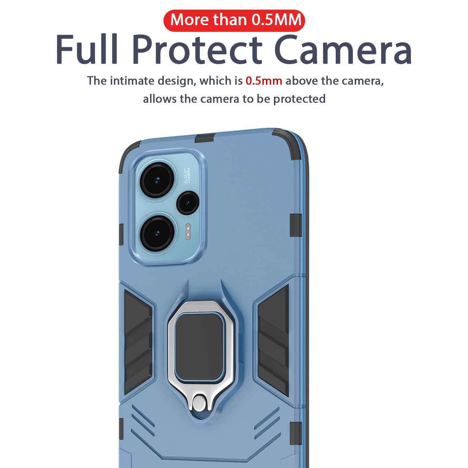 Poco F5 5G back cover in blue by Pikkme – photo 7