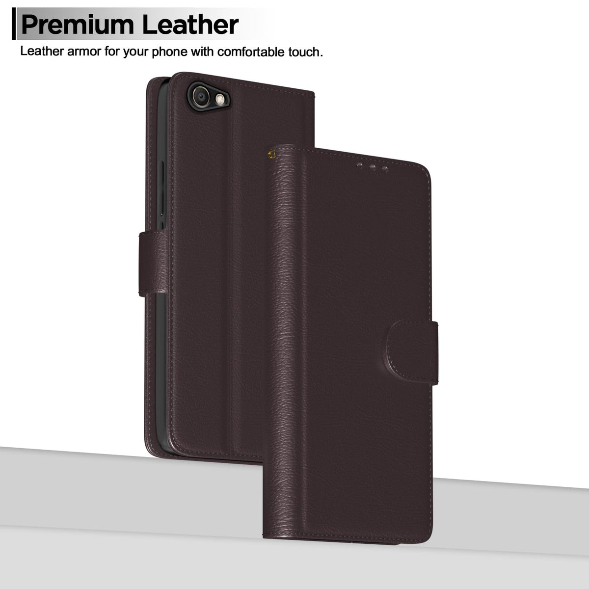 Coffee Wallet flip cover for Vivo V5/V5S/Y66/Y67 – Pikkme – photo 2