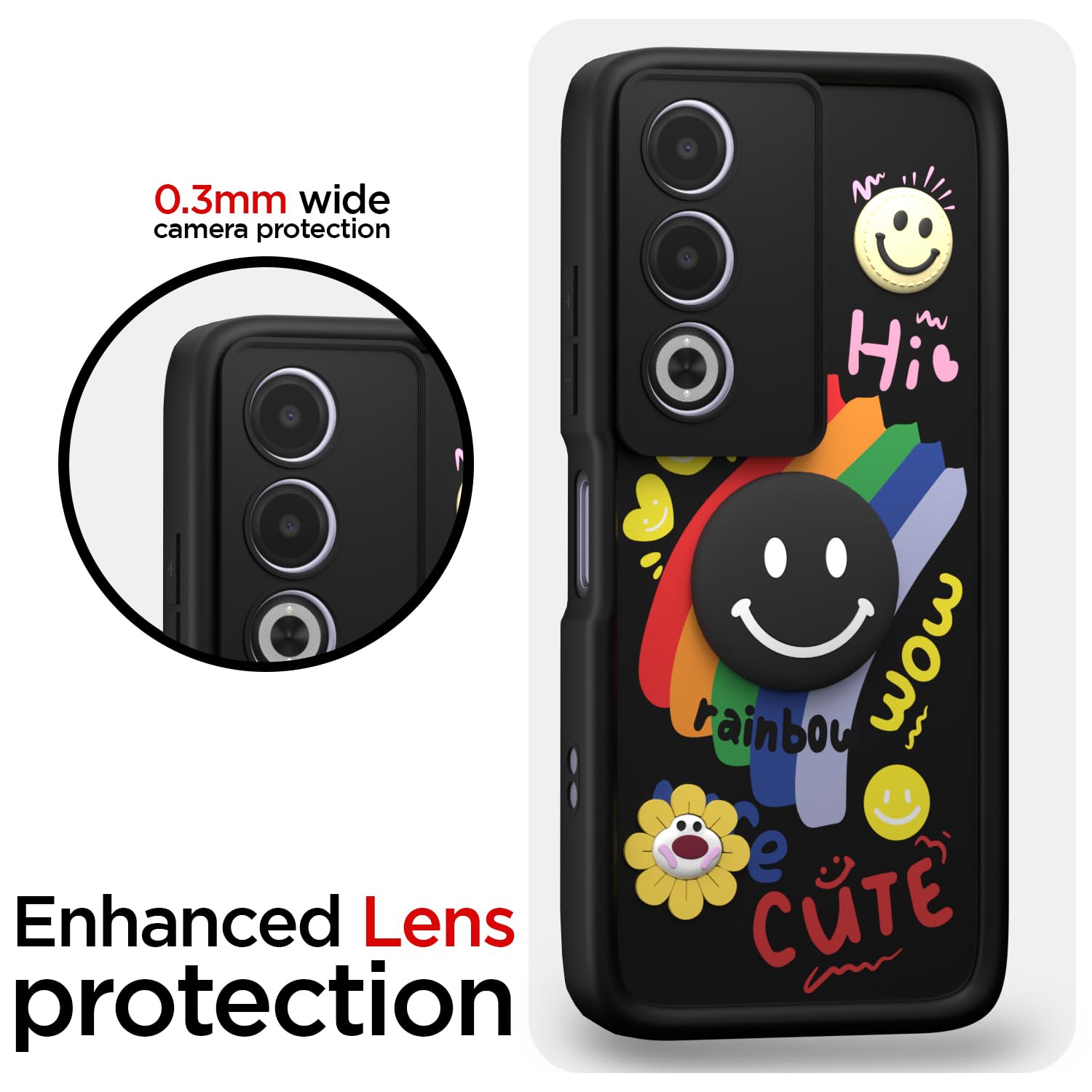 Oppo A3 Pro 5G Soft Silicone phone cover in black by Pikkme – photo 5