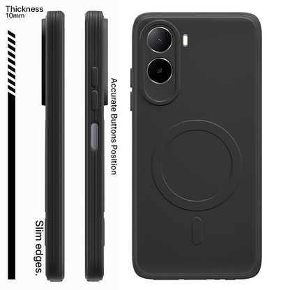 Black MagSafe mobile back cover for Redmi A7 Pro/Poco C85x 5G – Pikkme – photo 3