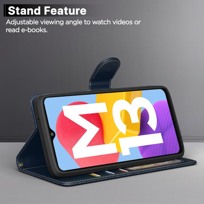 Pikkme Samsung M13 4G Wallet blue flip cover – photo 3