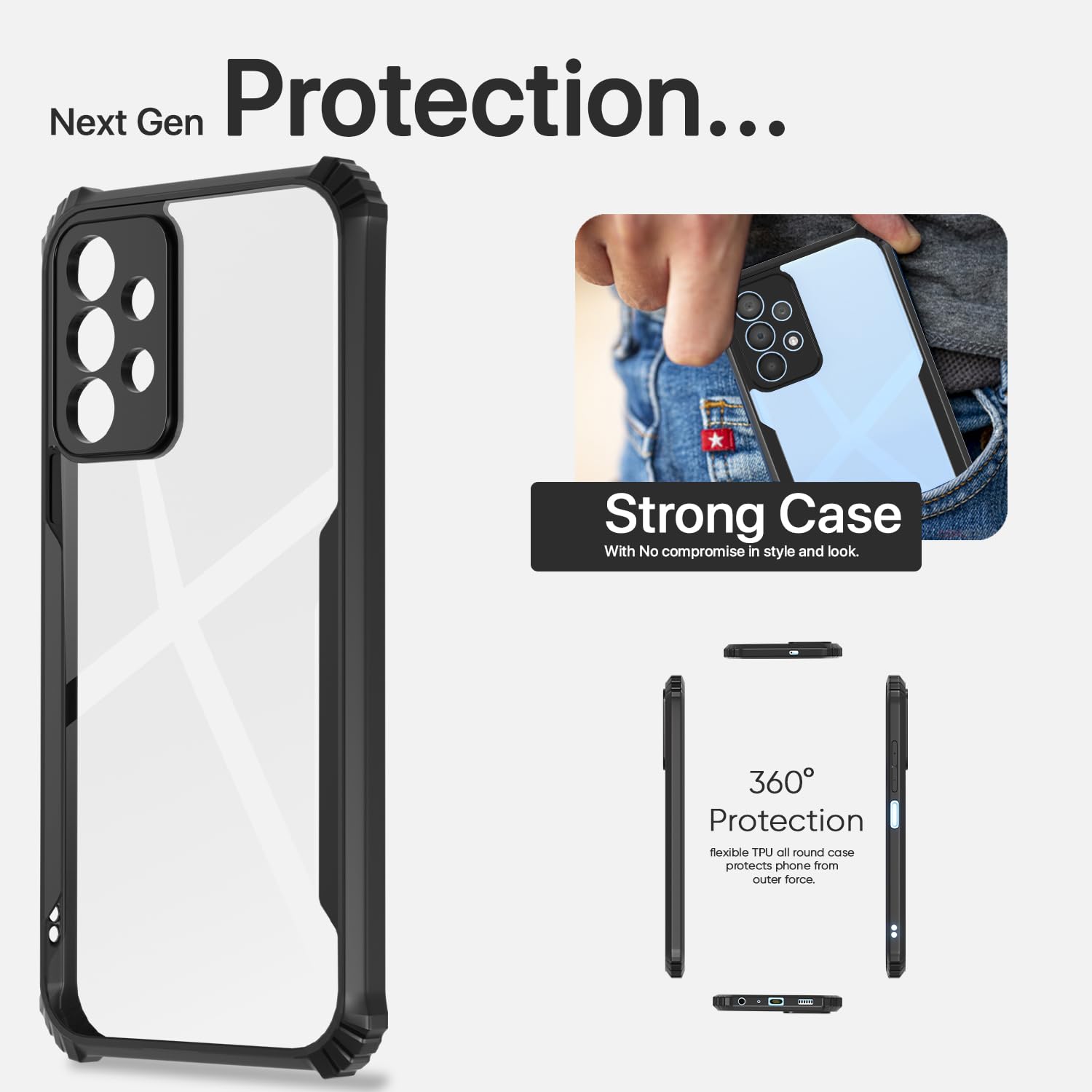 Black back cover for Samsung A23 4G/A23 5G Ultra – Pikkme – photo 7