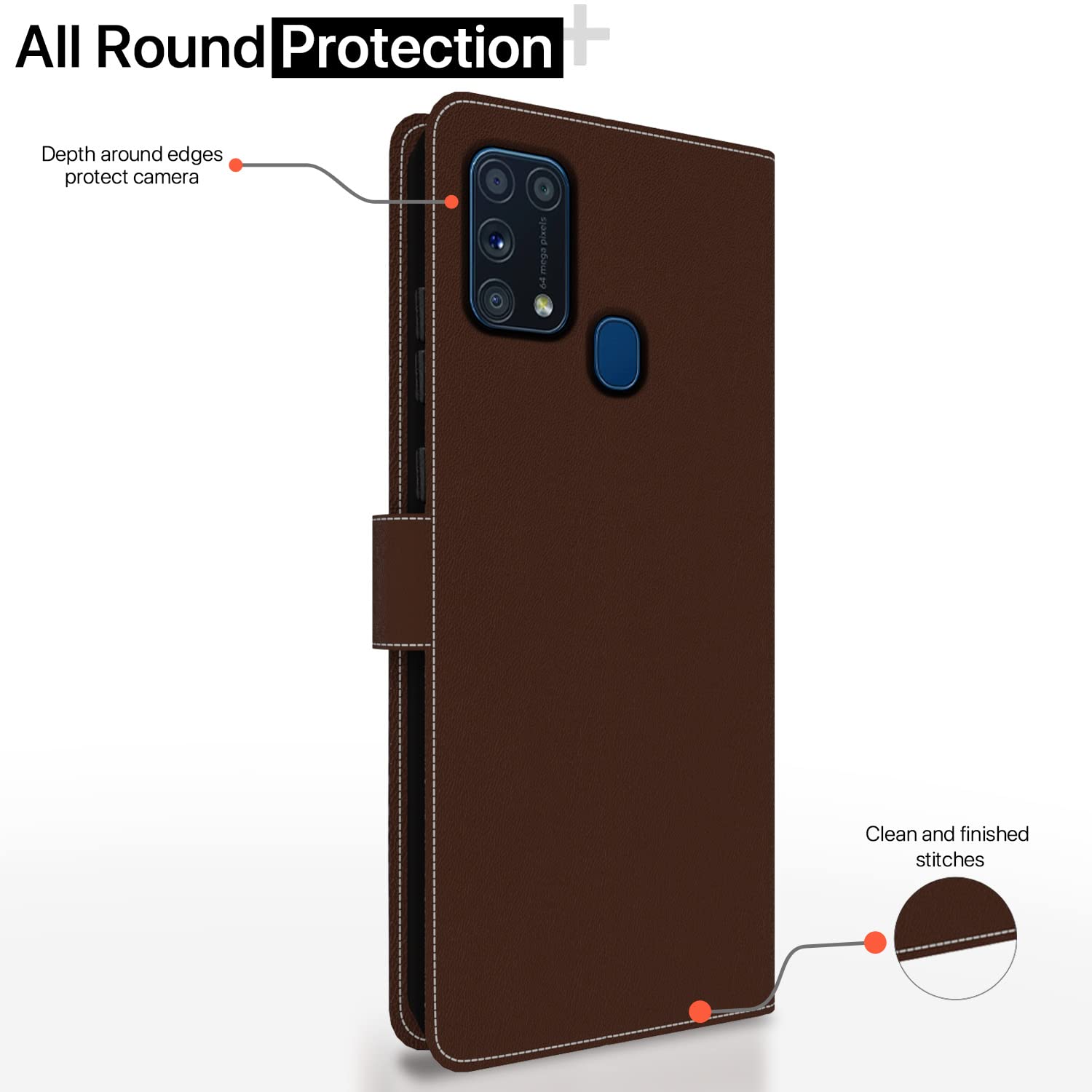 Brown & coffee flip case for Samsung M31/F41/M31 Prime – Pikkme – photo 4
