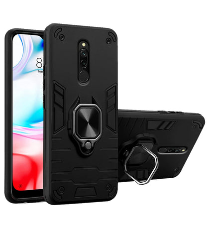 Pikkme black D5 Tough Armor mobile back cover for Redmi 8