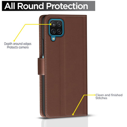 Pikkme tan Wallet mobile flip cover for Samsung M12/F12/A12 – photo 4