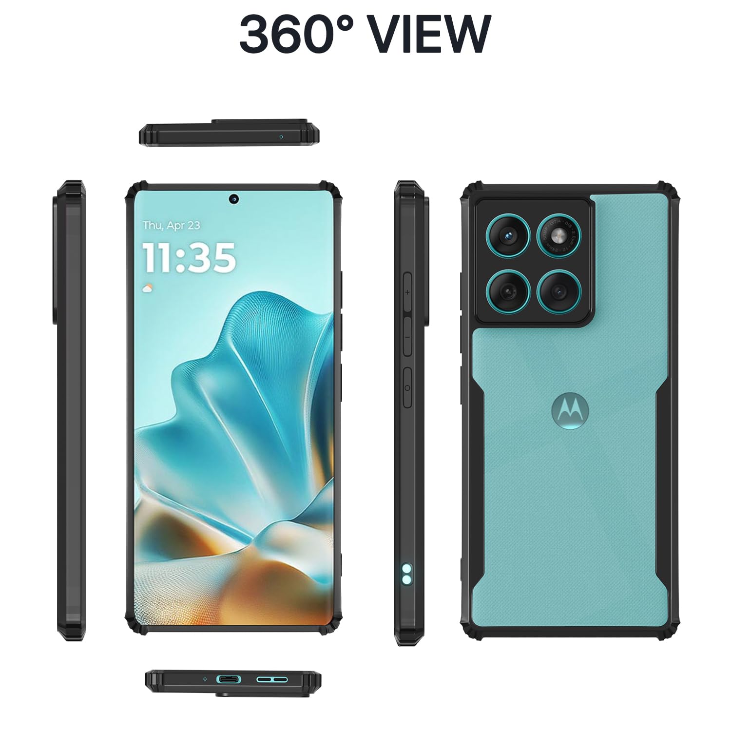 Moto Moto Edge 60/Edge 60 Fusion 5G mobile back cover in black by Pikkme – photo 3