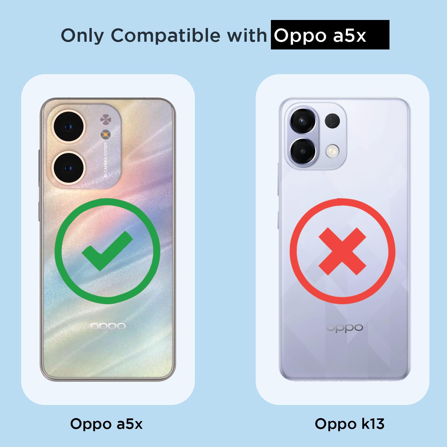Pikkme Oppo A5x Mag-Safe Shockproof PC + TPU Back Cover (Transparent)