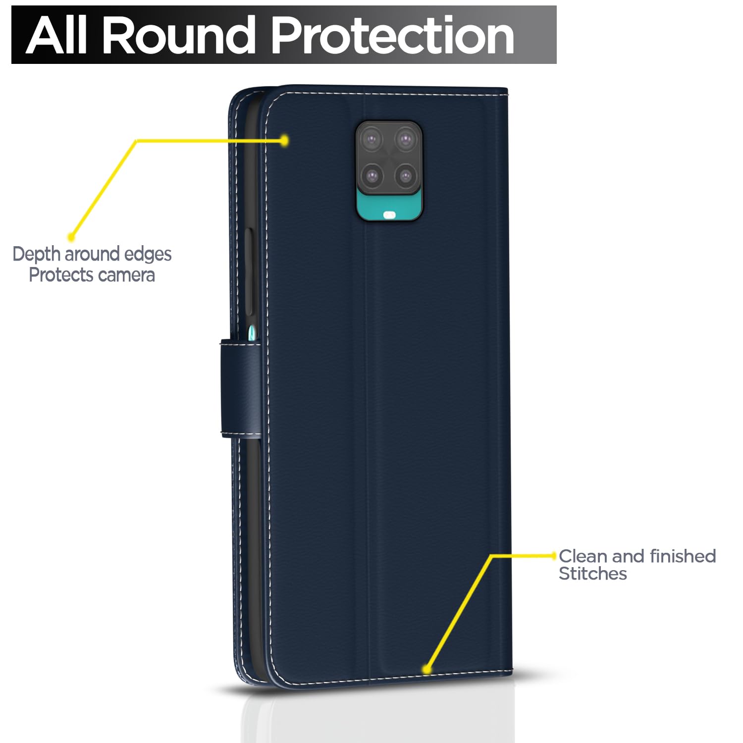 Blue Wallet wallet flip cover for Redmi Note 9 Pro/Note 9 Pro Max/Poco M2 Pro/Note 10 Lite – Pikkme – photo 4