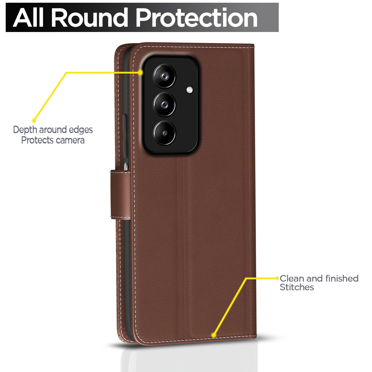 Pikkme tan flip case for Samsung M47/A27 5G – photo 4