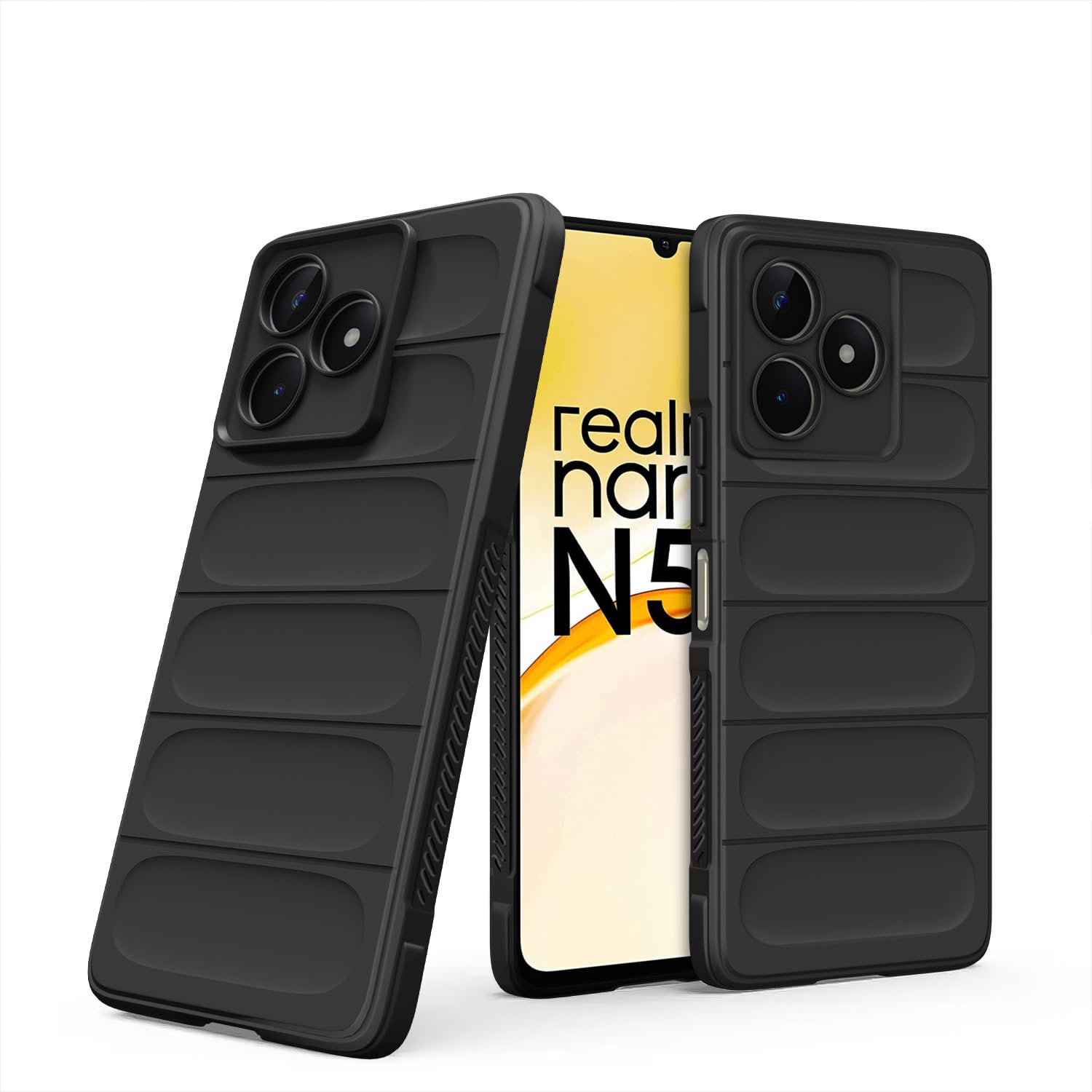 Black mobile back cover for Realme Narzo N53 – Pikkme