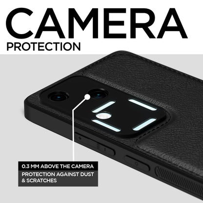 Pikkme Vivo V30 / V30 Pro 5G Leatherback Back Case | Black