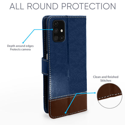 Pikkme Samsung M31s blue & brown flip cover – photo 4