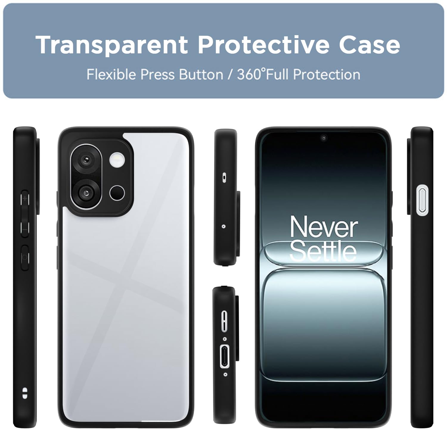 Pikkme OnePlus 13s 5G Eagle 2 Back Cover (Black)