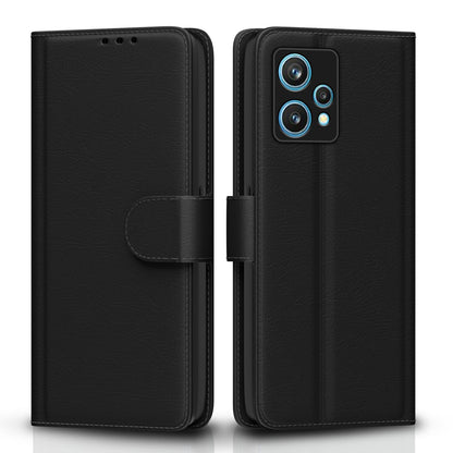 Realme 9 Pro Plus 5G Wallet flip cover in black by Pikkme