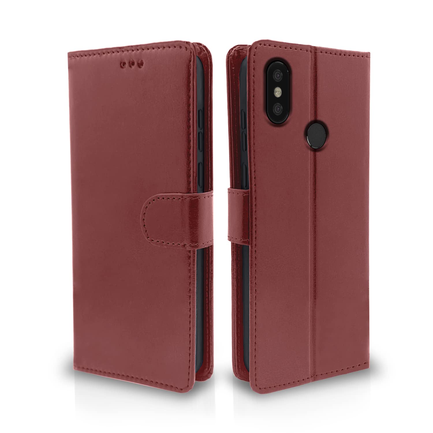 Pikkme Mi A2 Vintage Flip Cover (Brown)