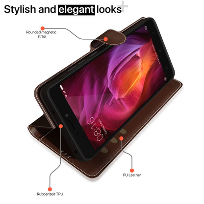 Pikkme Redmi Note 4 brown & coffee flip cover – photo 3