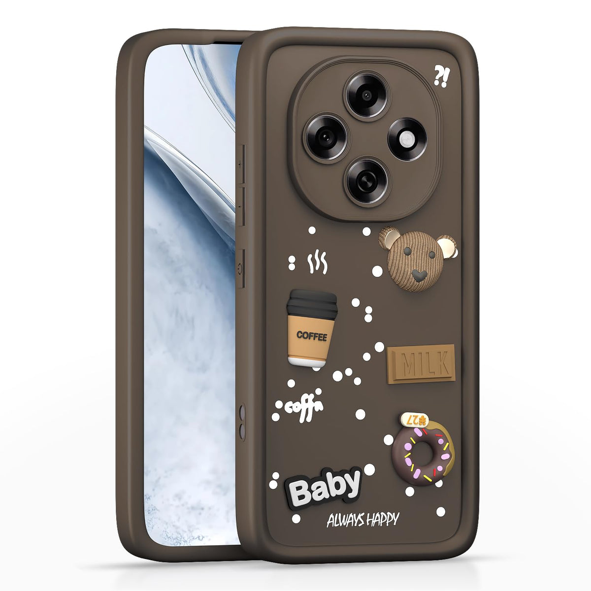 Brown Silicone phone cover for Oppo F31 Pro 5G/3D – Pikkme