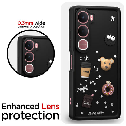 Vivo Y31 5G/3D Silicone mobile back cover in black by Pikkme – photo 5