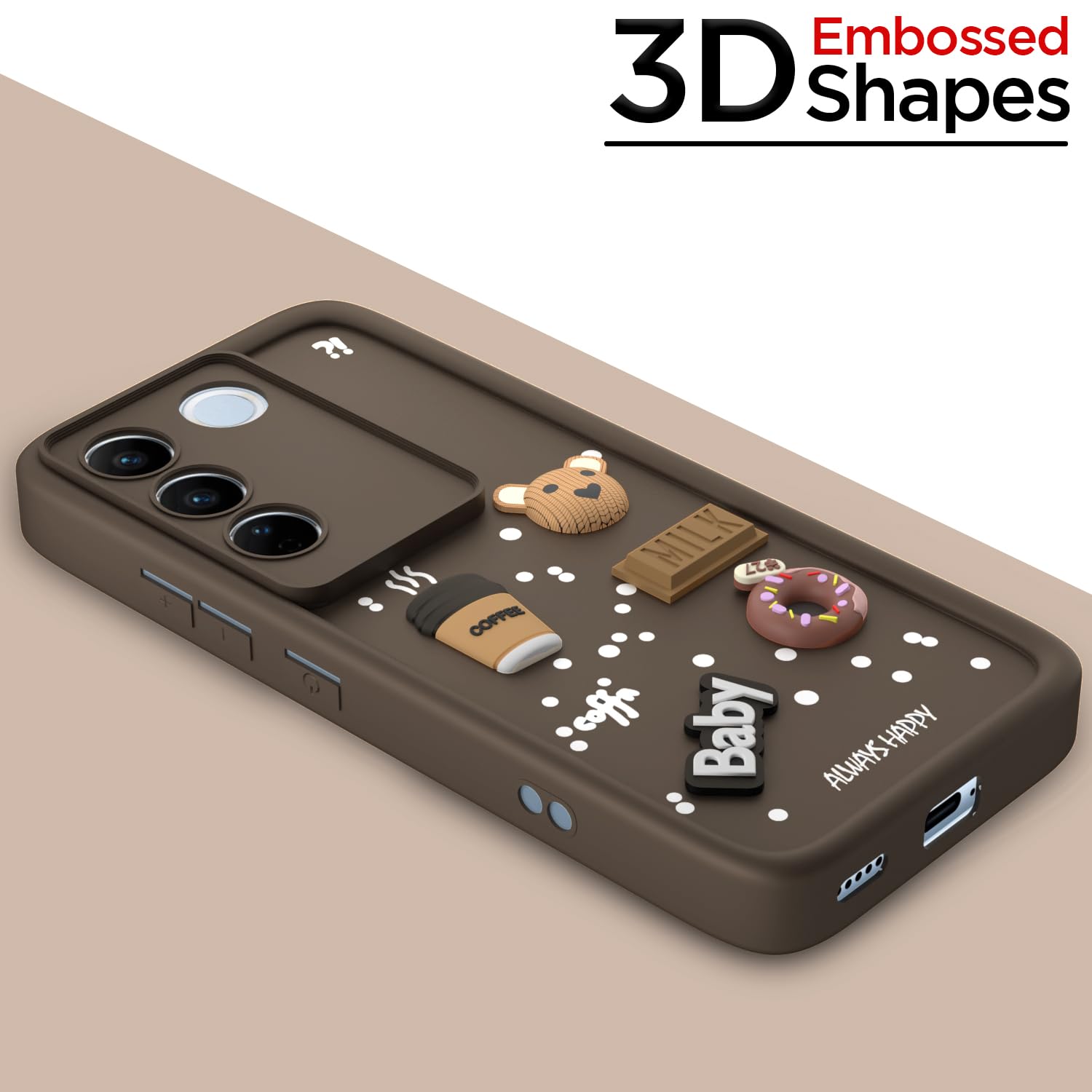Brown phone cover for Vivo V27/V27 Pro 5G – Pikkme – photo 3
