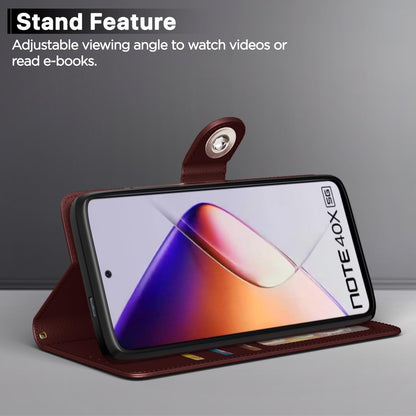 Brown flip cover for Infinix Note 40X 5G – Pikkme – photo 3