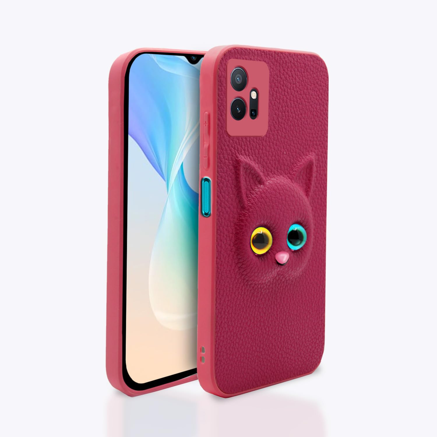 Pink Vivo T1 5G / Vivo Y75 5G / iQOO Z6 5G Kitty Back Cover – Stylish and Protective Back Cover