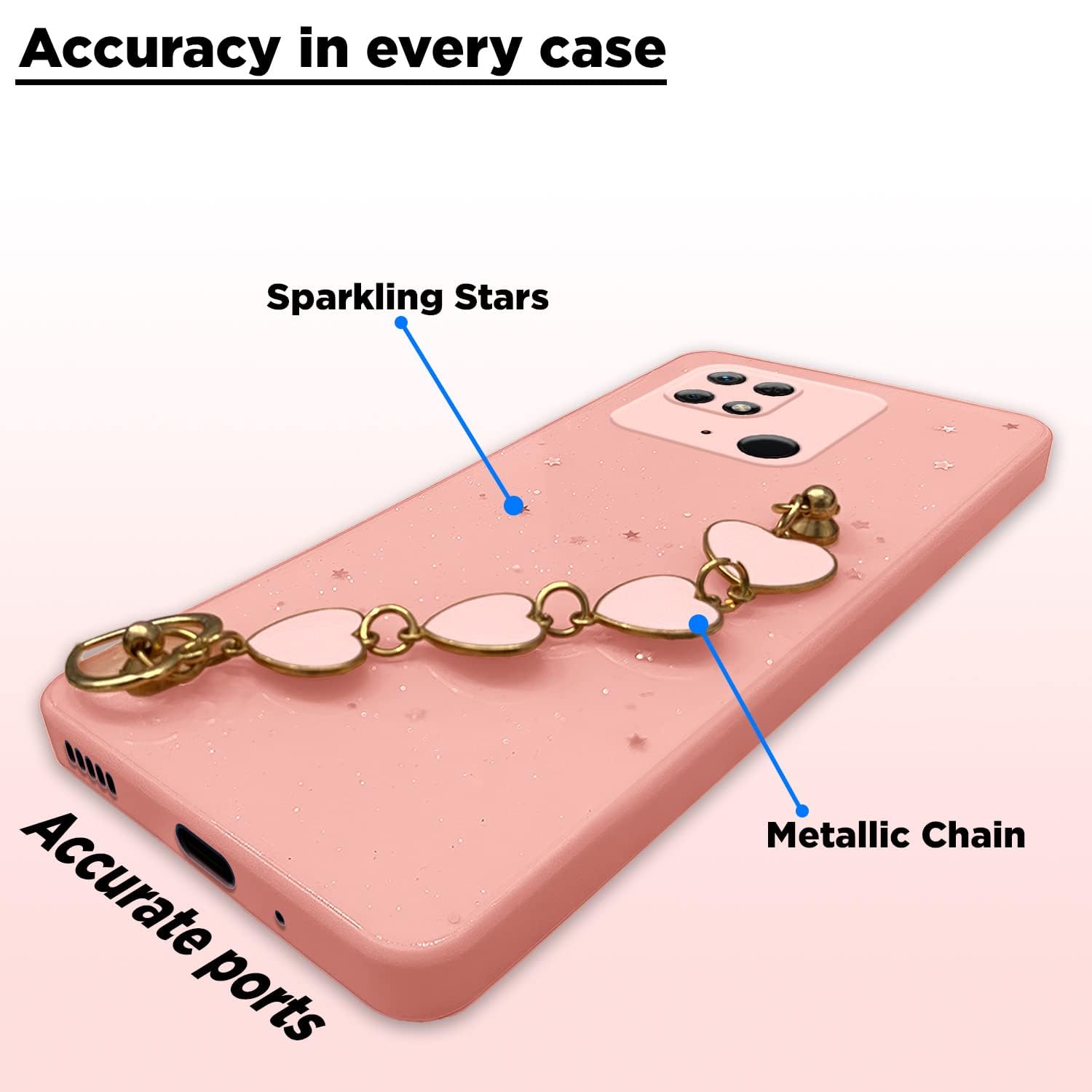 Redmi 10/10 Power Chain phone cover in pink by Pikkme – photo 5