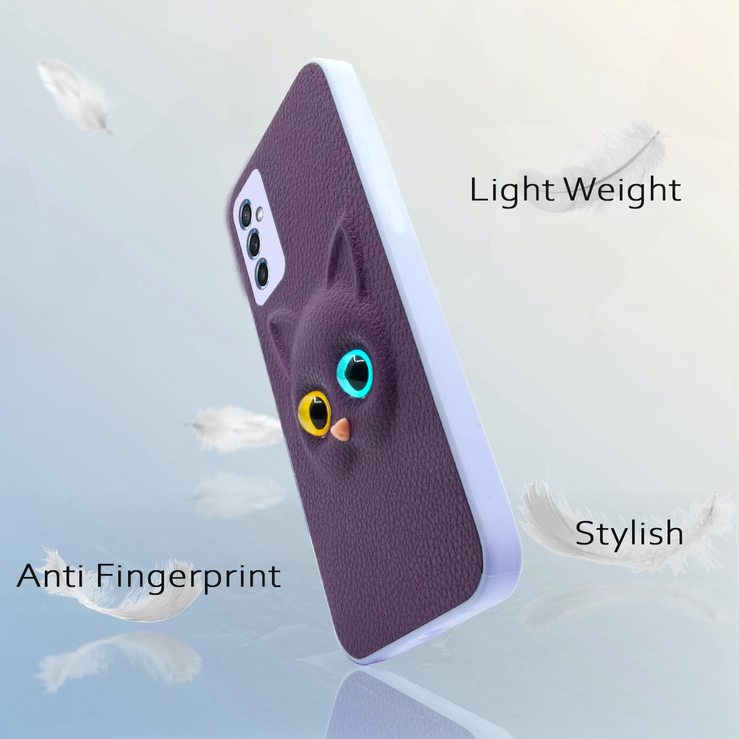 Samsung M52 5G Cat phone cover in purple by Pikkme – photo 2