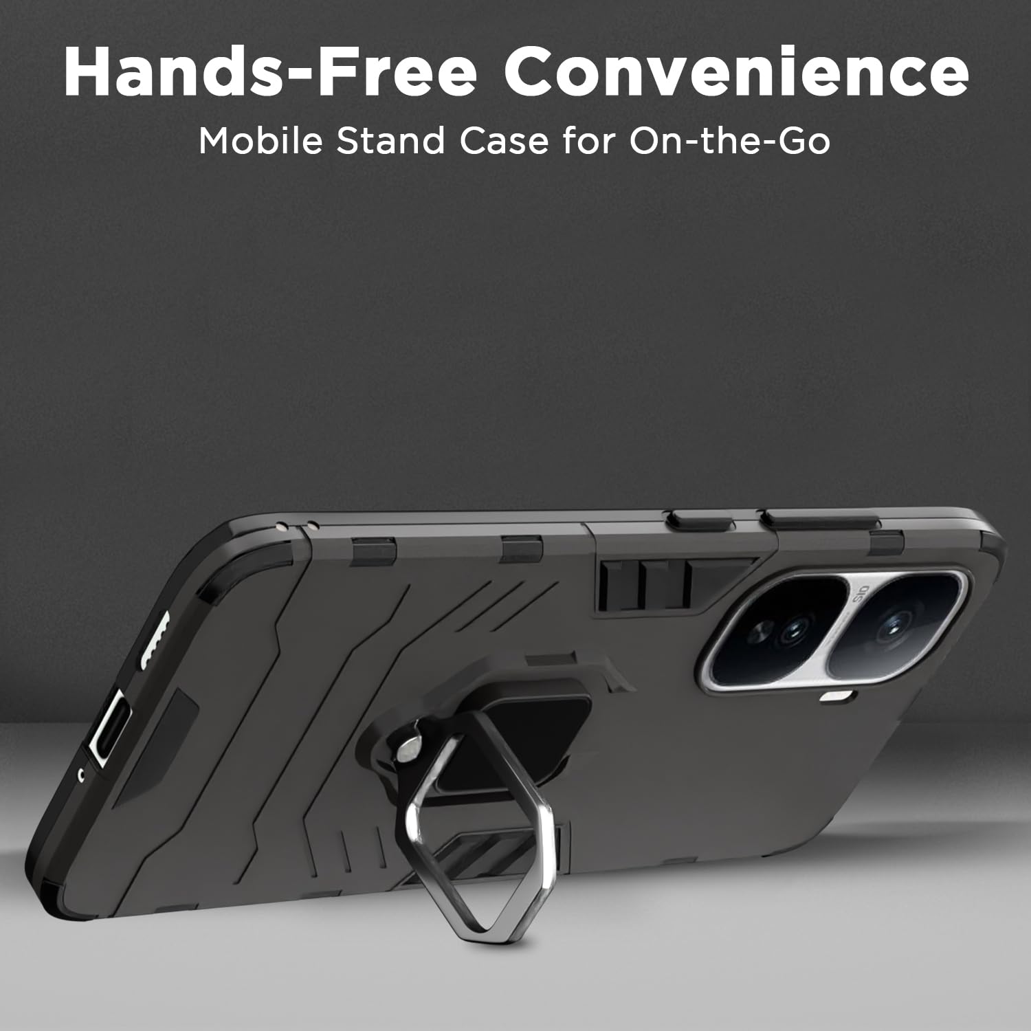 Pikkme black D5 Tough Armor mobile back cover for iQOO Neo 10 5G – photo 6