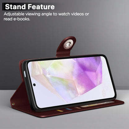 Brown Button mobile flip cover for Samsung A56 5G – Pikkme – photo 3