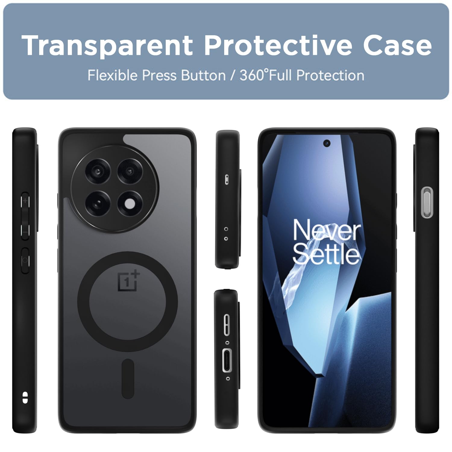 OnePlus 13R 5G MagSafe phone cover in black mag-safe by Pikkme – photo 2